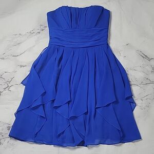 David's Bridal Blue Cocktail/Formal dress
